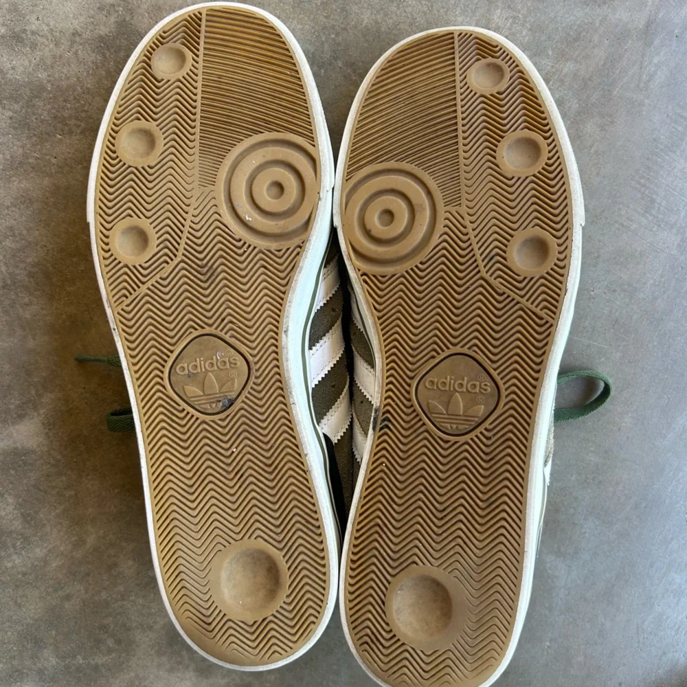 adidas Olive Green Busenitz Suede skate Sneakers with White Stripes - Picture 6 of 6